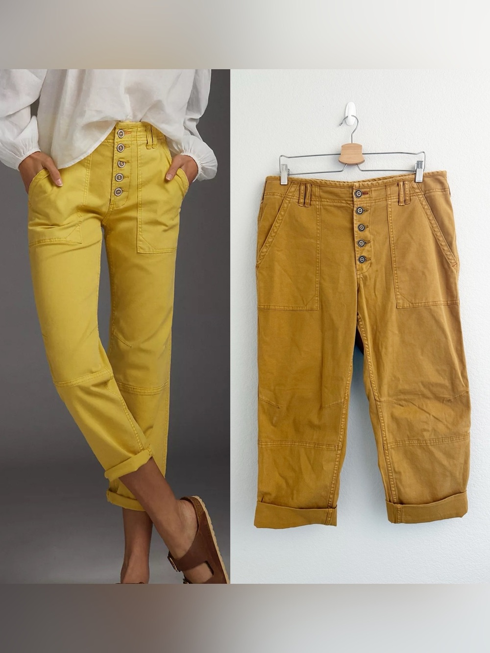Anthropologie The Wanderer Honey Brown Utility Pants - Picture 9 of 9